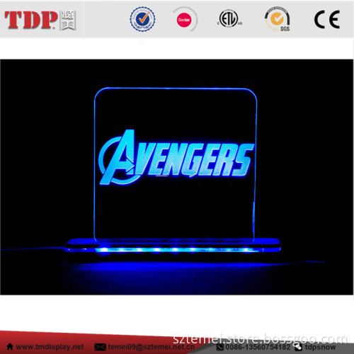 factory wholesale RGB lights lighting custom led edge lit sign base